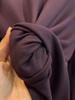 Camiseta Interior Morada Camiseta Base Otoño Nuevo Ajuste Slim Elástica Acanalada Básica Hombro Regular Manga Larga Top para Mujer