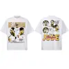 2026 Cruzamento Bellingham Retro Americano Respirável Absorvente de Suor Algodão Puro Peso Pesado Camiseta Masculina de Manga Curta