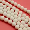 Imitação Fina de Concha Branca 6-12mm Contas Redondas Vidro de Cristal Branco Sólido Contas Soltas Corrente de Suéter Pulseira Acessórios de Contas
