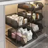 Prateleira de Armazenamento Extensível Dupla Camada para Debaixo da Pia do Banheiro Cesta Organizadora Extensível para Vaso Sanitário Prateleira em Camadas para Gabinete de Banheiro