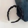 Diadema de Tela de Lunares y Rayas de Alta Calidad con Dientes, Estilo Retro Perezoso, Versátil, Antideslizante, Diadema de Corona Alta