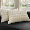 Par de Fronhas de Pelúcia de Pelo de Coelho para Inverno, Fronhas Espessadas de Veludo Leite, Enchimentos de Almofada de Fleece Coral, Peça Única