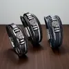 Pulsera de Cuerda Trenzada de Cuero Estilo Punk Moda Europea y Americana Pulsera de Hombre Multicapa Tendencia de Moda Brújula Pulsera Personalizada