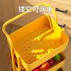 Estante de almacenamiento con carrito para el suelo, cocina, baño, dormitorio, inodoro, estante de almacenamiento móvil, estante de almacenamiento para refrigerios, cocina