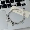 Pingente de coração urso grafite pulseira retrô personalidade acessórios explosivos transfronteiriços joias de nicho ins temperamento atacado