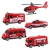 Decoração de Bolo Caminhão de Bombeiros Bolo Helicóptero de Bombeiro Brinquedo Bolo para Meninos Decoração de Bolo Pacote com 5