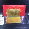 Malasia Lámina de Oro Billete de Oro Cuero Verde Bolsa Verde Sello de Regalo Moneda de Oro Extranjera Encapsulada Regalo Sello Regalo de Seguro