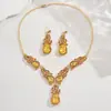 Conjunto Vintage de Liga Metálica com Múltiplas Peças, Joia Feminina Elegante e de Alto Padrão de Luxo de Nicho para Festas Noturnas, Atacado