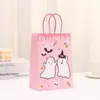 Nueva bolsa de mano de Halloween bolsa de papel kraft bolsa de embalaje con estampado lindo bolsa para dulces y regalos bolsa de compras al por mayor