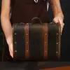 Caixa de madeira vintage estilo chinês, bolsa de mão portátil, caixa de armazenamento para diversos itens, caixa de exposição, item decorativo, caixa de adereços para filmagem na era da República da China
