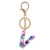 Llavero de resina multicolor con letras de la A a la Z, accesorios de alta calidad, joyería para bolsos.