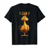 F-Caw-F Pollo Divertido Humor Adulto Gallo Meme Camiseta para Hombre Mujer 100% Algodón Manga Corta Top Moda Tendencia