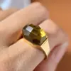 Anel Lipor Colorido de Cristal Original Joia Baoman Novo com Pedra Preciosa Lapidação Diamante Multifacetada com Fogo e Brilho Completos