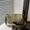 Bolsa de Ombro Casual Oxford da Moda 2025 Verão Bolsa Transversal Estilo Horizontal Casual Cor Sólida Ombro Comutador Bolsa Tosta