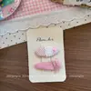 Grampo de Cabelo de Tecido Estilo Coreano Desenho Animado Bordado Infantil Presilha para Franja Cereja Morango Presilha Lateral para Menina BB Clip