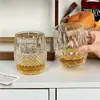 Copos de uísque de alta qualidade, luxo leve, vidraria gravada criativa para uso doméstico, conhaque, destilados importados e copos de cerveja