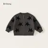 Bangxuan Roupa Infantil Roupa Infantil Roupa de Bebê Suéter Cardigan de Estrela Calça Jeans de Perna Curva Conjunto de Duas Peças Conjunto Moderno para Meninos