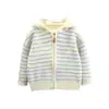 Suéter de Punto con Capucha a Rayas Nuevo para Otoño e Invierno para Niños y Niñas, Suéter Grueso Versátil para Niños