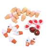 Pastelito de Fresa con Crema Artificial Comida Artificial Pegamento de Crema para Manualidades Caja de Papelería Funda para Teléfono Móvil Decoración de Belleza