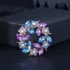 Broche Guirlanda de Cristal Retrô de Luxo, Elegante Personalizado, Acessórios de Vestuário de Luxo, Broche de Gola Fivela Anti-Exposição