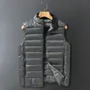 Chaleco Grueso de Algodón con Relleno de Plumón Nuevo para Otoño e Invierno 2026 para Hombres Jóvenes, Chaleco Chaqueta Casual de Talla Grande de Moda para Hombre