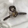 Nuevo Clip de Flor con Estampado de Leopardo 2025, Pinza para el Cabello de Alta Gama en la Parte Trasera de la Cabeza, Pinza de Tiburón Grande, Pinza para Cola de Caballo Alta, Accesorio para el Cabello