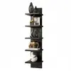 Estante de Almacenamiento de Pared sin Taladro, Estante Flotante Vertical de 5 Niveles para Decoración del Hogar y Almacenamiento