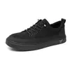 Nuevos Zapatos de Tela de Verano para Hombre, Tenis Negros para Hombre, Transpirables de Verano, Suela Suave, Ligeros, Versátiles, de Suela Plana, con Cordones, Zapatos Casuales para Hombre