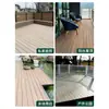 Piso de compósito de madeira-plástico pátio externo madeira maciça anticorrosiva terraço de madeira piso sem emendas placa de madeira-plástico co-extrudida plataforma de piso auto-instalável para exterior
