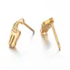Moda en Joyería Europea y Americana 2025 Pendientes de Jirafa de Moda Pendientes de Animales Mini Personalizados Clavos para Hélice de Oreja de Acero Inoxidable
