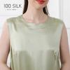 Novo 2024 100% Seda de Amora Roupas de Casa Sexy Fenda Sem Mangas Saia Longa Xadrez 22 Camisola de Seda Mumi para Mulheres