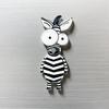 Criativo 3d desenho animado animal olho grande objeto fofo magnético geladeira elefante macaco girafa ímã macio