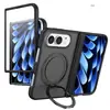 Aplicável para Película de Capa de Celular Apple Duo com Suporte Giratório Integrado Capa Anti-queda Dobrável para iPhone Duo