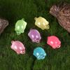 Micro paisaje luminoso luminosa linda tortuguita tortuga accesorios de decoración pecera bonsái paisajismo artesanías de resina