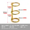 Anillo de tres agujeros de metal para calendarios de escritorio, clip de carpeta de hierro de tres anillos abrible, anillo de tres agujeros para calendario de escritorio en stock