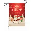 Venta Caliente de Amazon Bandera de Jardín Navideña Papá Noel Campana Decoración de Patio Bandera Festiva Venta Directa de Fábrica