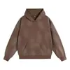 Sudadera con capucha de peso pesado transfronteriza 400g Retro Spray Caballo Degradado Holgada Lavada Marca de Moda Masculina Otoño e Invierno Sudadera Hombre