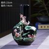 Jingdezhen Cerâmica Pequeno Vaso Enfeites Sala de Estar Arranjo de Flores Estilo Chinês Casa TV Gabinete Decoração Artesanato Garrafa de Porcelana