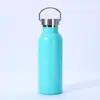Botella Deportiva Grande de Boca Ancha Estilo Americano de Doble Capa Transfronteriza para Senderismo, Taza Térmica de Acero Inoxidable 304 para Sublimación, Botella de Agua para Exteriores