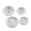 Poppy DIY Resina de Cristal Cimento Gesso Caixa de Armazenamento Padrão de Superfície Cortada Hexagonal Suporte para Vela Molde de Silicone