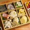 Nova travessa de petiscos com nove compartimentos, travessa para hot pot de vegetais e travessa de frutas secas estilo japonês - atacado