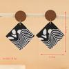 Pendientes para Mujer Diseño de Cerámica Blanda Estilo Coreano Puntada Geométrica Pendientes de Moda Arcilla Polimérica Hechos a Mano Pendientes Versátiles