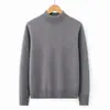 Suéter de felpa de cuello medio para hombre y mujer, cálido de invierno, prenda interior de cuello medio, camiseta de punto, capa base versátil de color liso