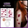 Pegatinas de Tatuaje de Corazón Magullado de Halloween Cicatrices Simuladas para Hombres y Mujeres Impermeables de Larga Duración Pegatinas de Heridas Falsas Pegatinas Faciales de Cosplay