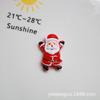 Adornos de Navidad accesorios resina árbol de Navidad muleta anciano muñeco de nieve DIY hecho a mano pasador para el pelo de niños vaso de agua broche material
