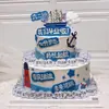 Decoración para tarta de graduación adornos velero pequeño azúcar chocolate molde de silicona tarjeta de graduación plug-in