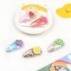 Ins Internet Celebrity Fruit grampo de cabelo de areia movediça conjunto de cinco peças franja infantil clipe lateral estilo coreano transparente PVC hairpin BB clipe