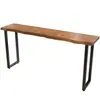 Mesa de bar de madera maciza, mesa de comedor de patas altas, mesa de barra de café, mesa para el hogar, mesa larga simple para tiendas de té de leche y snacks, montada en la pared