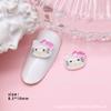 Arte de Uñas Hello Kitty Dibujos Animados Joyería Estéreo Ciber Celebridad Mixto Resina Jalea Hielo Lindo Usar Calcomanía de Uñas Decoración