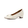 Zapatos cómodos y elegantes, color albaricoque, punta redonda, tacón oculto, corte bajo, modelo nuevo 2026, adecuados para combinar con vestidos, zapatos de mujer de piel genuina estilo fiesta